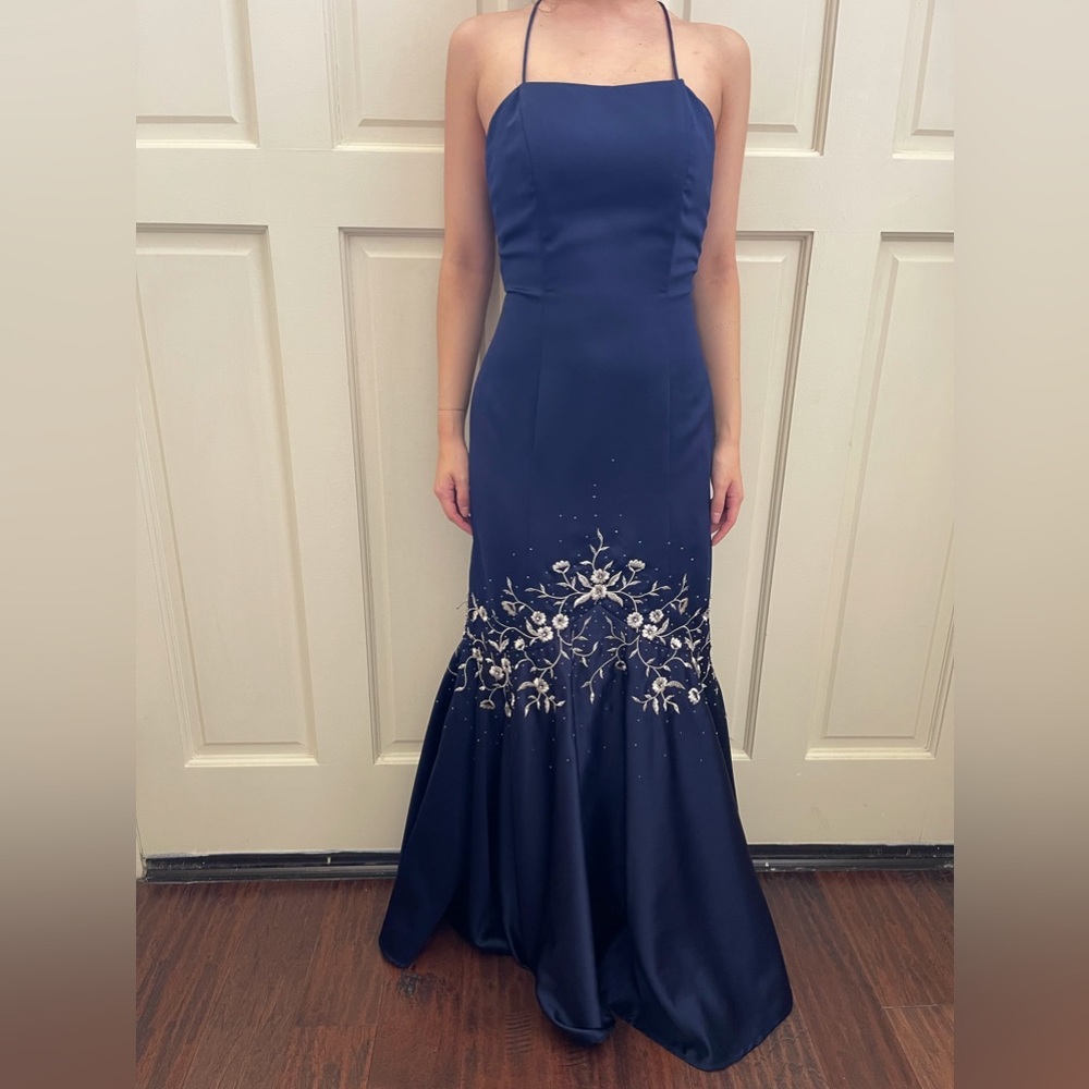 Vintage Formal Navy Gown